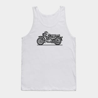 C72 Dream Motorcycle Sketch Art Tank Top